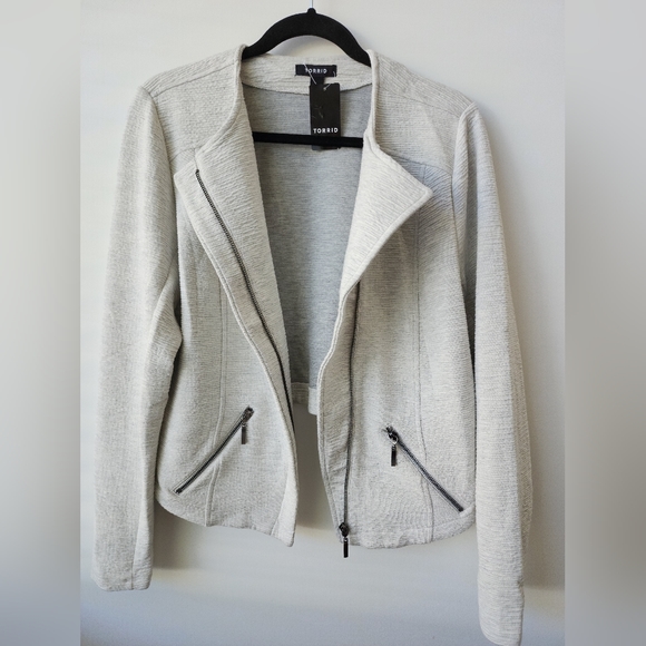 Torrid Moto Knit Crop Jacket NWT Size Large 12 torrid 0 - Picture 2 of 7